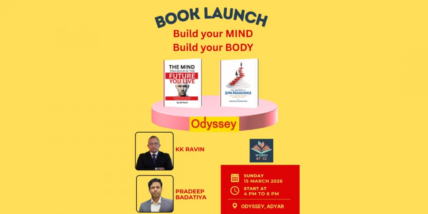 Book launch: The Mind You Build Is The Future You Live at Odyssey, Adyar